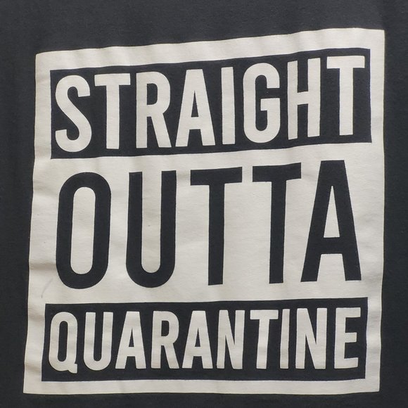 GENTLY USED MAD ENGINE, STRAIGHT OUTTA QUARANTINE TEE SHIRT, SMALL!!! - Picture 2 of 3